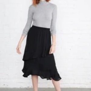 Amour Vert Silk Skirt, Size Small